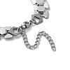 304 Stainless Steel Hexagon Link Chain Bracelets BJEW-Q343-12P-3