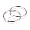 Tarnish Resistant 201 Stainless Steel Big Hoop Earrings EJEW-F237-02B-P-2