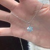 Christmas Alloy Rhinestone Snowflake Pendant Necklaces for Women WG7EFB7-01-4