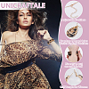 Teardrop Leopard Print Plastic Pendant Necklace & Hoop Earring & Cuff Bangle for Women SJEW-WH0006-10-4