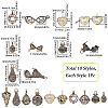 Tibetan Style Brass Cage Pendants KK-SC0004-35-2