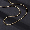 Brass Twisted Cardano Chains  Necklaces for Women NJEW-D302-60G-5