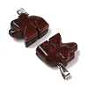 Natural Red Rainbow Jasper Pendants G-B127-02P-02-3