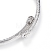 Tarnish Resistant 316 Surgical Stainless Steel Torque Bangles X-BJEW-D437-A37-P-3