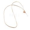 1mm Rack Plating Brass Round Snake Chain Adjustable Slider Necklaces for Women Men MAK-L044-50RG-1