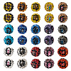 Mega Pet 60Pcs 15 Colors Polymer Clay Rhinestone Beads RB-MP0001-01-9
