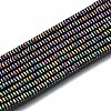 Rainbow Electroplate Non-magnetic Synthetic Hematite Beads Strands G-T114-58-M-1
