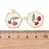 Printed Brass Pendants KK-B175-01G-02-4