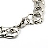 304 Stainless Steel Curb Chain/Twisted Chain Bracelets STAS-A028-B127P-2