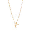 304 Stainless Steel Letter Pendant Necklaces NJEW-LP0001-52F-G-1