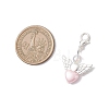 Opaque Acrylic Heart Angel Pendant Decorations HJEW-JM04528-3