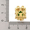 Rack Plating Square Brass Micro Pave Cubic Zirconia Box Clasps KK-F876-13G-3