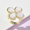 Natural Gemstone Faceted Adjustable Finger Rings for Women RJEW-A092-01G-3