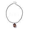 Spray Painted Wooden Acorn Box Pendant Necklaces NJEW-JN05035-4