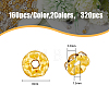 HOBBIESAY 320Pcs 2 Colors Iron Rhinestone Spacer Beads FIND-HY0002-95-2