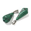 Synthetic Malachite Pointed Pendants G-B127-15P-06-2