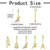 5Pcs 5 Styles Musical Instruments Theme Rack Plating Brass Clear Cubic Zirconia Pendants KK-CJ0005-93-2