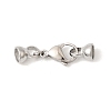 304 Stainless Steel Lobster Claw Clasps and Cord End STAS-B128-08P-02-1
