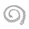Zinc Alloy Full Crystal Rhinestone Cuban Link Chain Necklaces for Women Men FS-WG48DDB-06-2