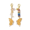 Butterfly Alloy Enamel Pendants Decoraiton HJEW-JM01637-05-1