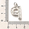 Brass Micro Pave Clear Cubic Zirconia Pendants KK-G521-01P-P-3