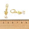 Valentine's Day Natural Pearl & Brass Hoop Earrings EJEW-JE07024-5