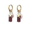 202 Stainless Steel Dangle Huggie Hoop Earrings EJEW-JE07295-4
