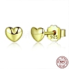 925 Sterling Silver Stud Earrings EJEW-FF0008-002G-2