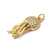 Brass Micro Pave Cubic Zirconia Pendants KK-I359-09G-2