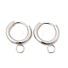 Stainless Steel Huggie Hoop Earring Findings STAS-J400-36A-P-1