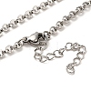 304 Stainless Steel Rolo Chain Necklaces NJEW-C060-02P-2