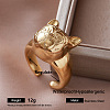 304 Stainless Steel Cuff Open Rings for Women UC0575-2-1