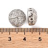 Brass Micro Pave Clear Cubic Zirconia Beads KK-S389-26P-3