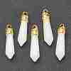 Bullet Natural White Jade Pendants G-E332-C27-G-2