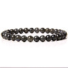 Synthetic Larvikite Round Beaded Stretch Bracelet SF8562-2-1-1