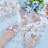 2Pcs 3D Flower Beading Polyster Embroidery Ornaments Accessories DIY-CY0003-64A-3