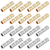 BENECREAT 100Pcs 2 Colors Brass Tube Beads FIND-BC0004-97-1
