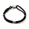 PU Leather Round Cord Multi-strand Bracelets SJEW-K002-07D-1