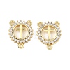 Brass Micro Pave Clear Cubic Zirconia Chandelier Component Links CU-B002-01G-B-1