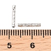 Brass Textured Tube Beads KK-H250-01A-P-3