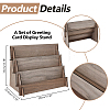 3-Tier Wooden Earring Display Card Stands EDIS-WH0022-30-2