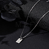 1Pc Stainless Steel Letter Rectangle Pendant Necklaces NJEW-LP0001-34Y-P-3