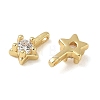 Brass Pave Clear Cubic Zirconia Charms CU-CBA9FFD-11G-05-2
