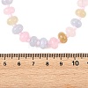 Macaron Color Dyed Natural White Jade Rondelle Beaded Necklaces with Glass Seed Beads for Women NJEW-JN06593-01-4