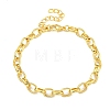 Rack Plating Brass Oval Link Bracelets for Women BJEW-B106-21G-1