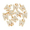 SHEGRACE Brass Micro Pave Clear Cubic Zirconia Pendants XGRQ29692-394G-W-1