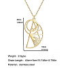 304 Stainless Steel Geometric Shell Shape Pendant Necklaces FS-WG20C55-01-4