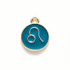 Alloy Enamel Pendants X-ENAM-S124-01B-05G-2