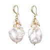 Natural Keshi Pearl Dangle Earrings EJEW-JE06982-2