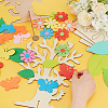 Olycraft 4 Bags Butterfly Leaf Flower EVA Foam Stickers Set DIY-OC0010-71-3